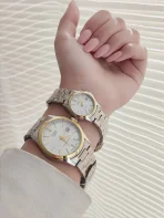 ست ساعت کاسیو بند استیل زنانه و مردانه