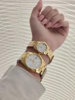 ست ساعت کاسیو بند استیل زنانه و مردانه