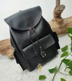 کوله پشتی چرمی مدل قفل دودی