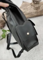 کوله پشتی چرمی مدل قفل دودی