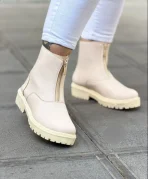 کفش زنانه نیم بوت جلوزیپ جدید