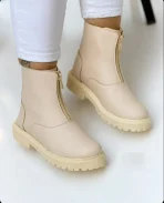 کفش زنانه نیم بوت جلوزیپ جدید