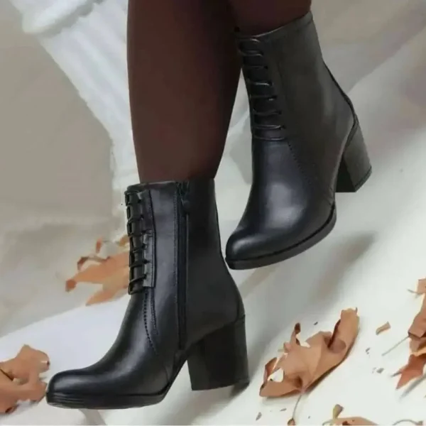 کفش زنانه پوتین پاشنه ۶ سانتی تینا