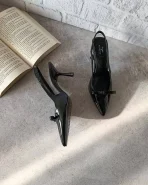 کفش مجلسی زنانه پاشنه ۶ سانت لودشکا پاپیون ورنی