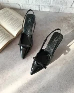 کفش مجلسی زنانه پاشنه ۶ سانت لودشکا پاپیون ورنی