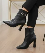 کفش زنانه بوت پاشنه دار یراق دار